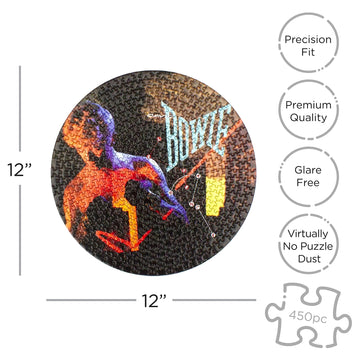 Aquarius David Bowie Let'S Dance Record Disc Puzzle (450 Piece Jigsaw Puzzle) - Officially Licensed David Bowie Merchandise & Co
