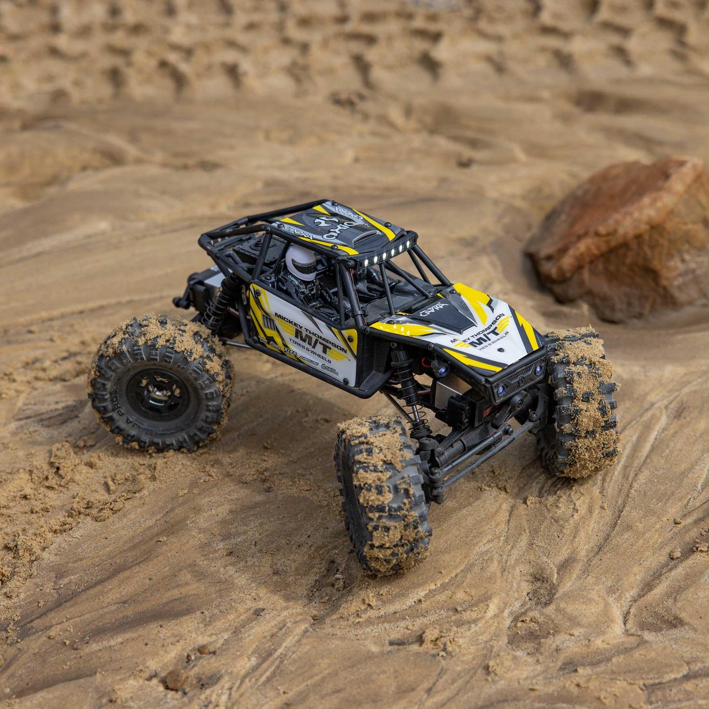 Axial RC Truck UTB18 Capra 4WS 1/18th 4x4 RTR (Comes with Everything Needed to Run), Yellow, AXI-1750T2