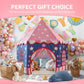 Large Girls Play Tent Princess, Boys Castle Kids Playhouse Indoor Outdoor Toddler Teepee | American Style Design, Age 3-8| Detailed Instructions| Colorful Package| Christmas Birthday Gift Pink
