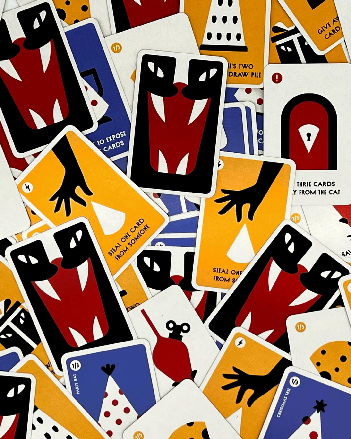 Nutt Heads Cheesy Heist Card Game - Family Friendly Fun for Ages 7+, Orange & White, 5"x1" Paper Cards