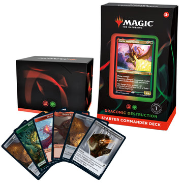 Magic: The Gathering Starter Commander Deck – Draconic Destruction (Red-Green) | Ready-To-Play Deck For Beginners And Fans | Ages 13+ | Collectible Card Games
