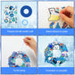 Hollowfly 48 Sets Winter Wreath Craft Kits for Christmas Snowflake Wreath Ornaments Decorations Make Your Own Snowman Santa Foam