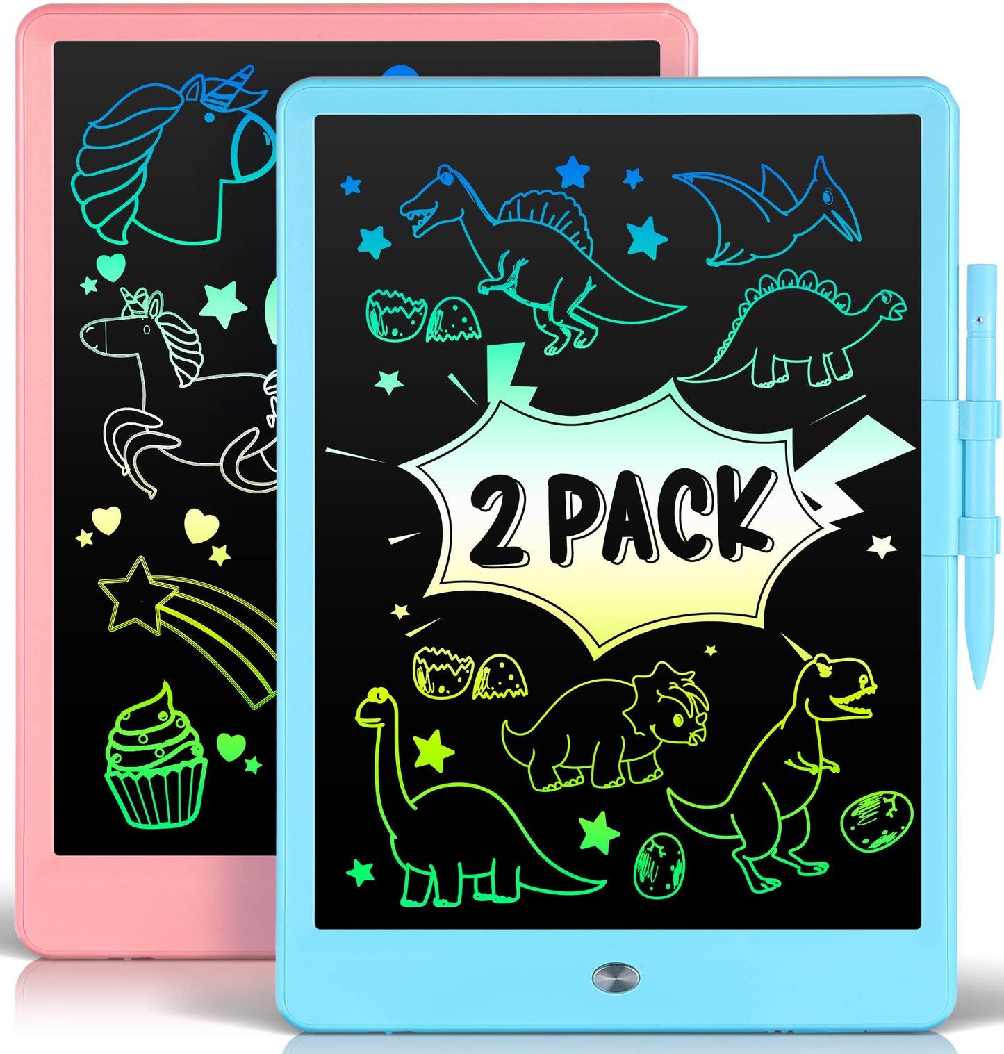 2 Pack LCD Writing Tablet for Kids Doodle Board 10 Inch, Electronic Drawing Tablet Drawing Pads, LEYAOYAO Drawing Board Learning