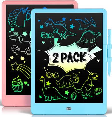 2 Pack LCD Writing Tablet for Kids Doodle Board 10 Inch, Electronic Drawing Tablet Drawing Pads, LEYAOYAO Drawing Board Learning