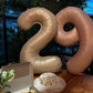 Light Brown 9 Balloon, Tan Number Balloons 40 Inch, 9Th Giant Beige Birthday Decorations For Boys Girls,19Th 29Th Khaki Party De
