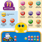 GaHoo Electronic Alphabet Wall Chart - Talking ABC & 123s, Interactive Educational Toy for Toddlers 1-5, Blue Fabric Poster