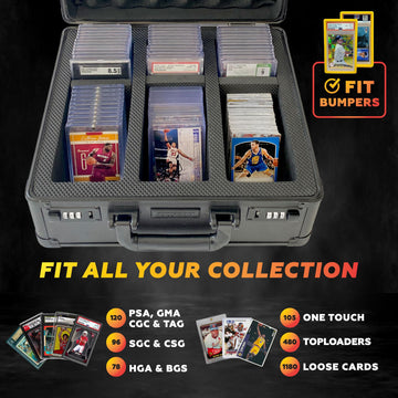 Panopply SLAB protective covering 120+ 3 Row Psa Graded Card Storage Box Graded Card Case Psa Slab Case for Graded Cards Psa Card Case Baseball Card Cases for Sports Cards Storage (BLACK)