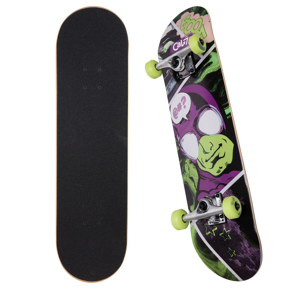 Cal 7 Complete Standard Skateboard 7.58Inch Deck (7.75 Boom)