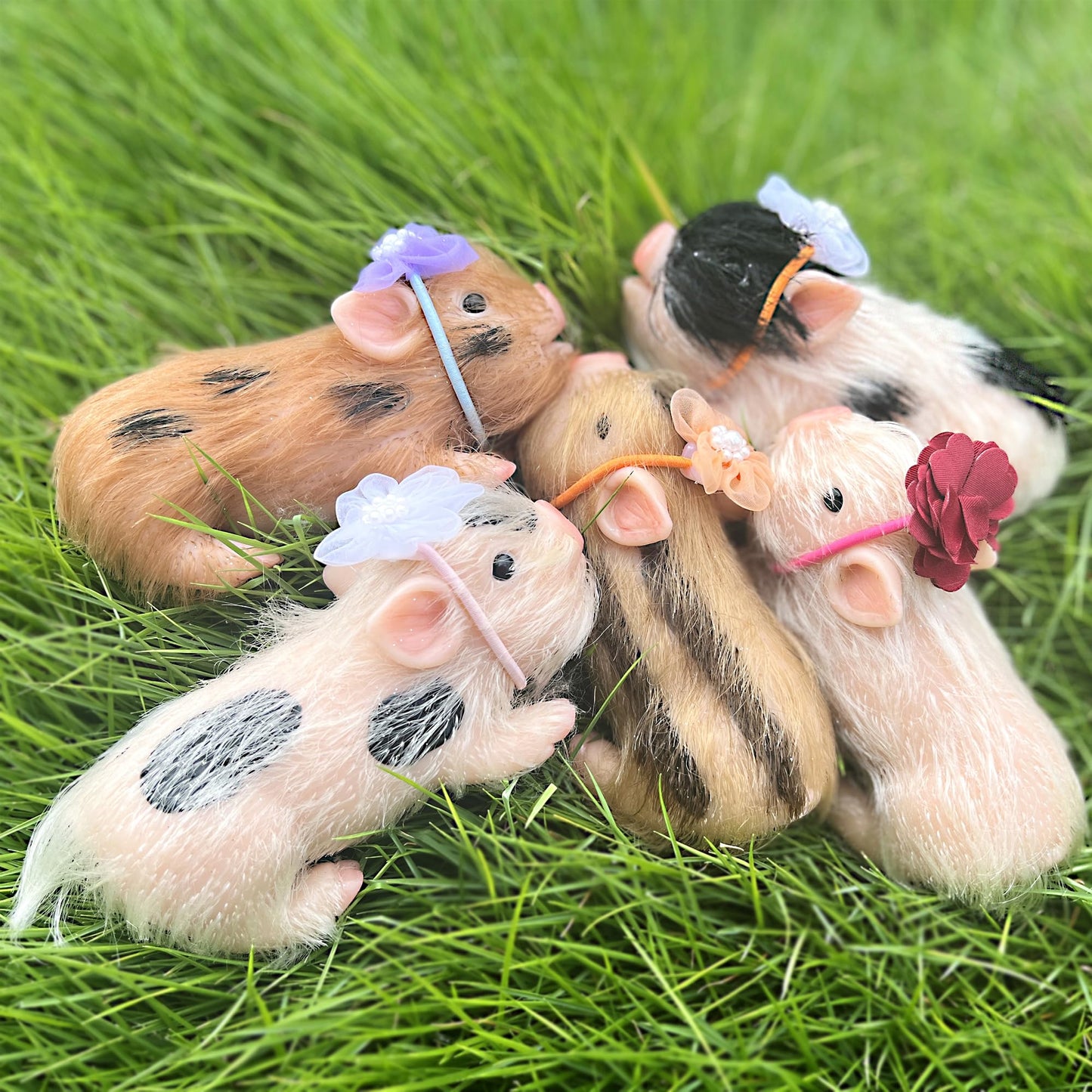 OtardDolls 5 Inch Lifelike Reborn Pig Dolls, Full Silicone Soft Reborn Pig Dolls Mini Realistic Pig Toy Newborn Cute Newborn Bab