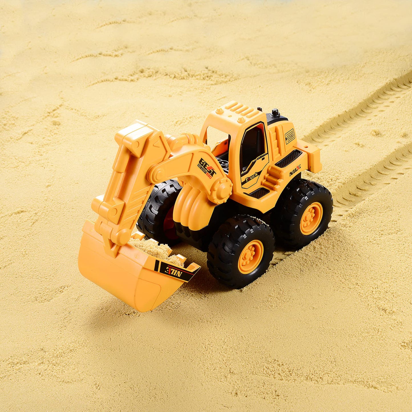 Beestech Construction Toys, Friction Powered Excavator Toy and Construction Loader Toy, Beach Sand Toys, Construction Truck Vehi