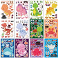 24 Sheets 8.27''  5.9'' Make Your Own Stickers For Kids Toddlers, Make A Face Stickers Mix And Match With Unicorns Dinosaur Hors
