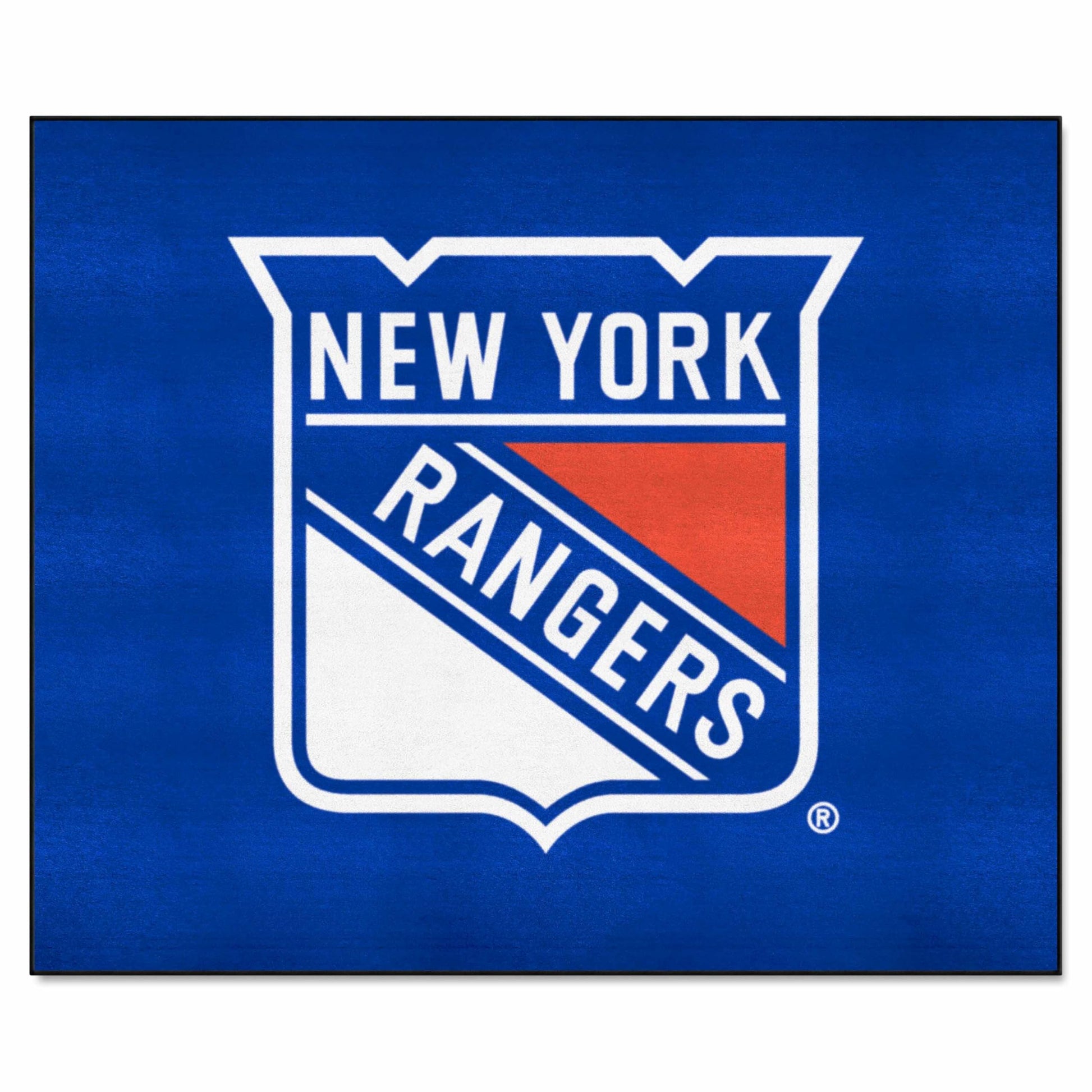 FANMATS 10479 New York Rangers Tailgater Rug - 5ft. x 6ft. Sports Fan Area Rug, Home Decor Rug and Tailgating Mat