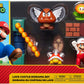 Nintendo Super Mario Lava Castle Diorama Play Set - Fire Mario, Spiny & Para Goomba - 2.5" Plastic Figure with Spinning Fireballs