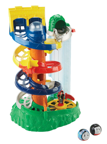 THOMAS & FRIENDS Rail Rollers Spiral Station Toy, Red Plastic, Model CDN20