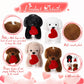 Syhood 20 Pcs Mini Labrador Plush Dogs 4.72 Inches Puppy Dog With Filled Heart And Keychain Cute Stuffed Animal Soft Toy Party F