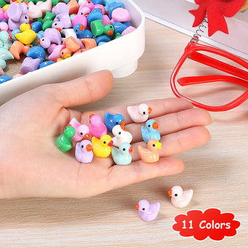 JIUZHU 220 Pcs Mini Resin Duck Birthday Party Miniature Figure Landscape Aquarium DIY Decoration Bonsai Interior Christmas Fairy