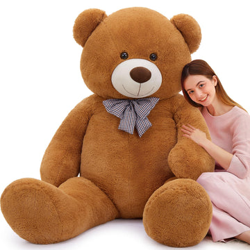 Maogolan Giant Teddy Bear 6 Feet Tall, Dark Brown Human Size Big Teddy Bear Stuffed Animal For Boyfriend,Girlfriend,Wife On Vale