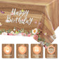 Floral Happy Birthday Tablecloths Cute Butterfly Wood Grain Table Cover Flower Birthday Disposable Tablecover Butterfly Floral P