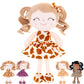Gloveleya Baby Dolls Soft Snuggly First Baby Girl Gifts Plush Doll With Light Skin & Brown Giraffe Dress 12Inches Animal Series