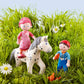 HABA Little Friends Matze - 4 Boy Dollhouse Toy Figure with Blue Overalls and Red Cap