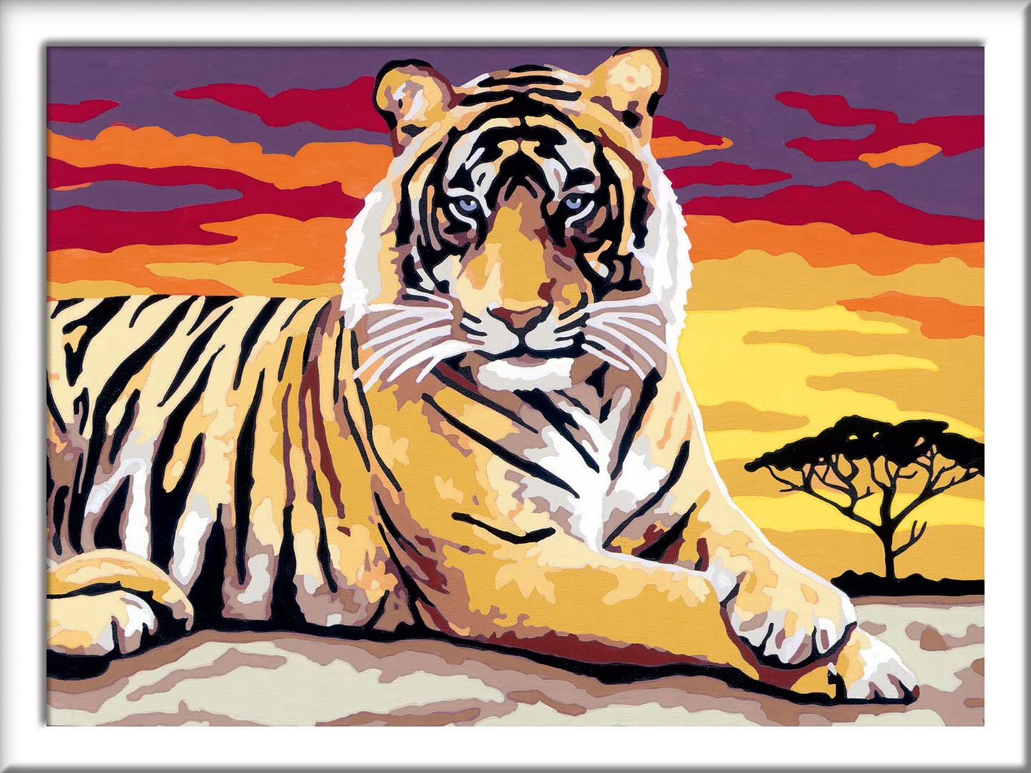 Ravensburger Creart Majestic Tiger Paint By Numbers Kit For Kids - Painting Arts And Crafts For Ages 11 And Up