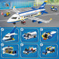 Wingift 491 Piece City Passenger Airplane Building Set, 6 In1 Airplane Bricks Toy-Airbus, Creative Building Projects With Shuttle Bus, Baggage Truck, Top Stem Toy For Boy And Girl Ages 6 7 8+