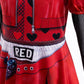 Girls Rise Red Halloween Costume With Wig Kids Halloween Red Costume Dress 5-6Years