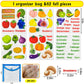 PENGFULL Felt Fruits and Vegetables Learning Pieces,62 Felt Board Pieces for Felt Flannel Board,Learn Common Fruits and Vegetabl
