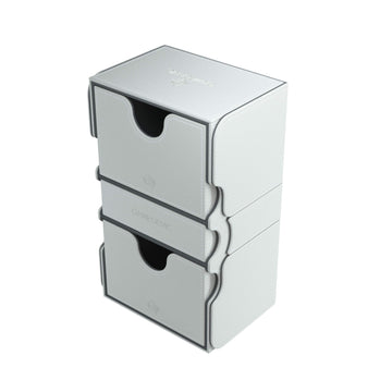 GameGenic Card Deck Box - Deck Convertible White 200CT - Durable and Sturdy TCG, OCG Card Storage - Compatible with Pokemon Yugi