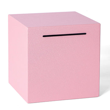 Piggy Bank For Adults Must Break To Open, Unbreakable Adults Piggy Bank Made Of Stainless Steel, Metal Saving Bank (Pink, 5.9-In