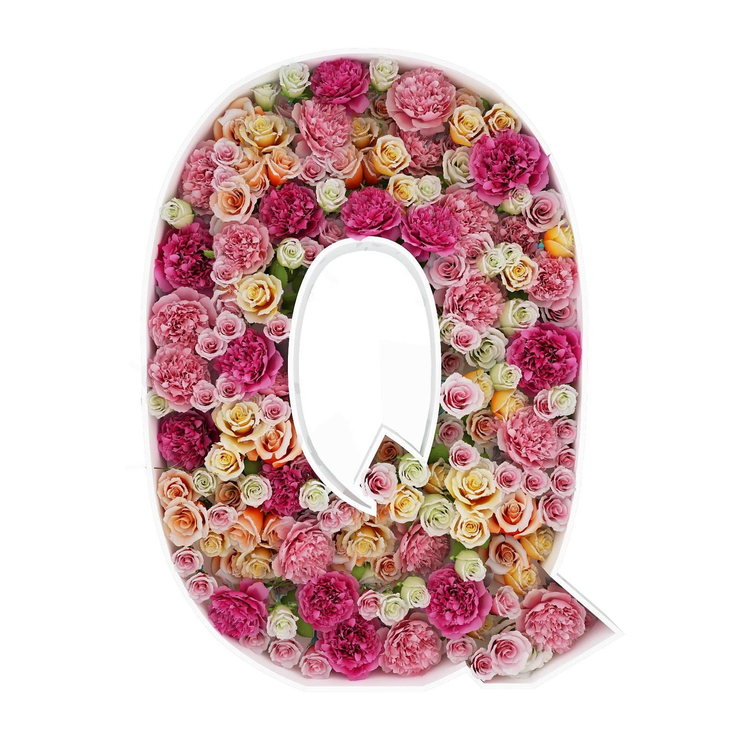 2Ft Letter Q Mosaic Balloon Frame Letter Diy Fillable Letters Kit For Birthday Party Wedding Backdrop Decor