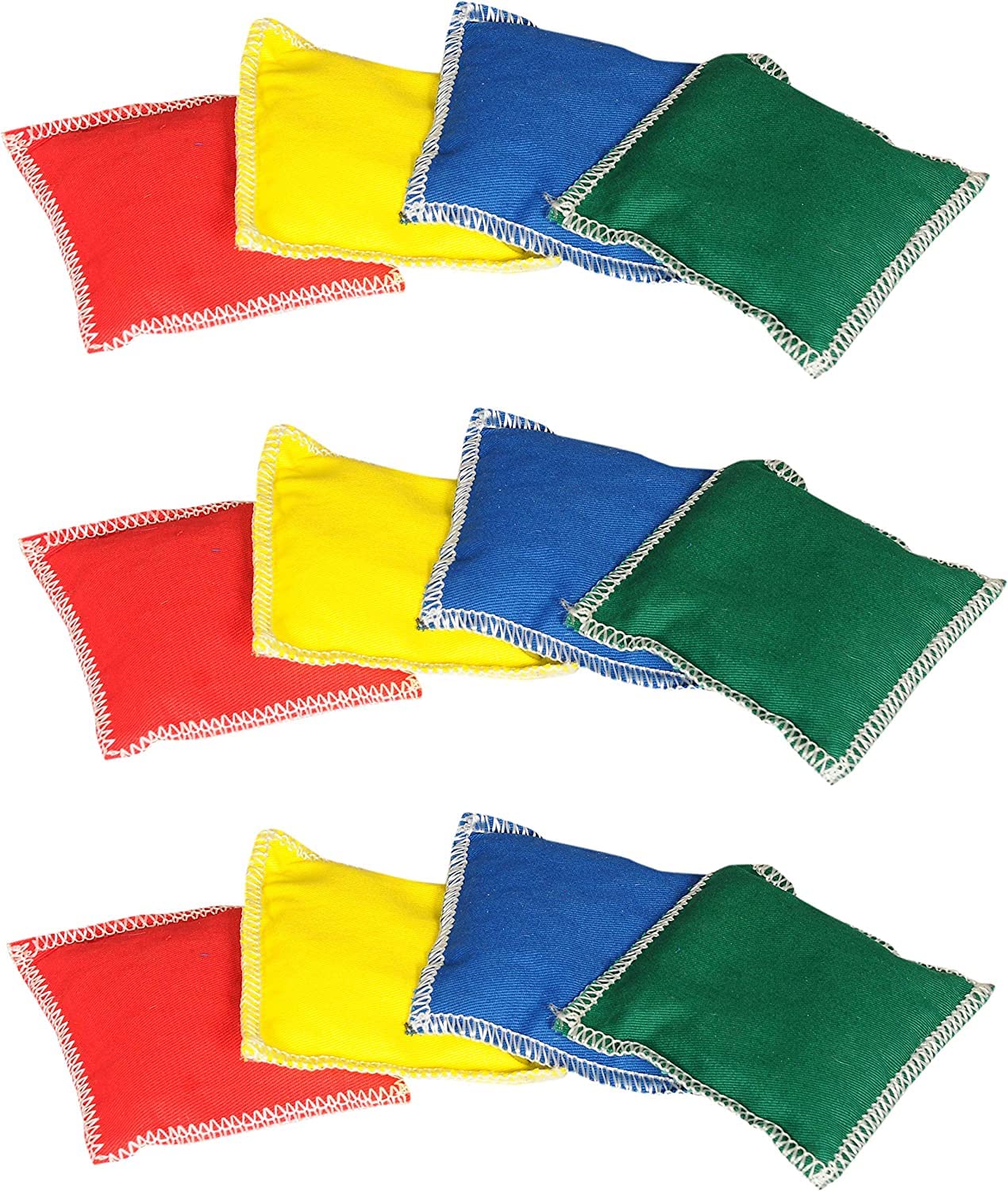 GSi Mini Toy Bean Bags | Used for Physical Education  Outdoor & Hand toss Games  Fun Activities Equipment for Kids | Made of enhanced Cotton Fabric with Superior overlock Stitching | Pack of 12