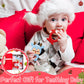 Christmas Silicone Teether for Babies - 2ooya 3Pcs Santa Penguin Deer Soothe Teething Chew Toy Infant Toddler Sore Gums Relief Teether Toy The First Christmas Gift Baby Shower for Newborn Boy Girl