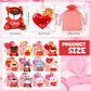 Blueweenly 72 Pcs Valentines Day Gifts For Kids,24 Set Valentines Mini Stuffed Animals Set For Kid Classroom,Valentines Plush An