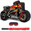 Shappy 3D Train Piñata Red Motorcycle Piñata Small Race Car Piñata With Blindfold Stick Confetti Railroad Bike Car Piñata For Racing Theme Birthday Party Decorations Supplies(Redmotorcycle)