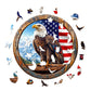 KAAYEE Wooden Puzzles for mature-themeds  3D Vision Effect Bald Eagle Wooden Jigsaw Puzzle Unique Shape Wood Puzzle mature-themed  3D Effect Flat Puzzle Birthday Gifts Family Game (L-13.4 * 13.4in-300pcs)