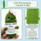 SIMXEHAY Emotional Encouraging Support Pickle - Cute Knitted Plush Doll, Cotton, Funny Gift for Friends, Color: Pickle