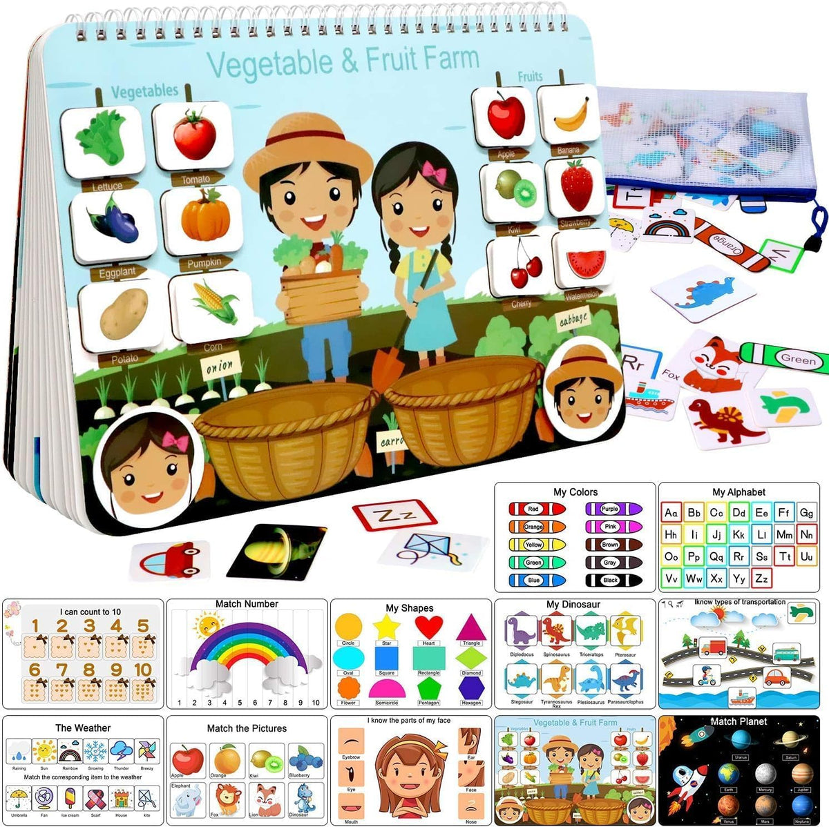 30Pcs Read And Rhyme Flip Books, Interesting Word Family Flip Books, Abc Vocabulary Cards, Sight Words Flash Cards Kindergarten,