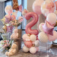 40 Inch Pink Number 0 Balloons, Large 0 Balloon Number Pink Foil Number Balloons, Light Pink Mylar Birthday Balloons for Birthda
