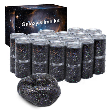 24 Pack Galaxy Star Slime,Party Favor For Kids Girls & Boys,Non Sticky, Stress & Anxiety Relief, Wet, Super Soft Sludge Toy,Birt