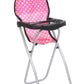 fash n kolor Doll Play Set - 3 in 1 Set with Stroller & High Chair for 18'' Dolls - Polka Dot - Model 4607