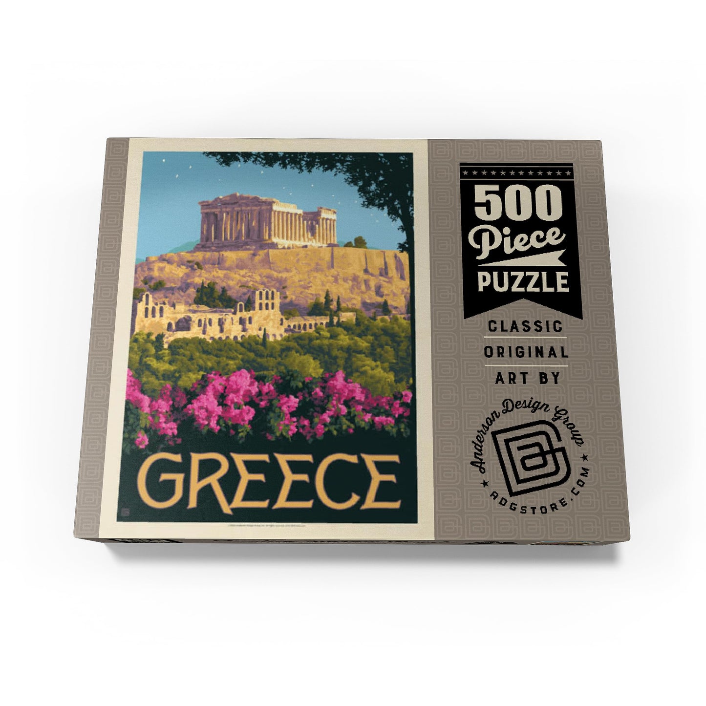 Mypuzzle Greece: The Parthenon, Vintage Poster - Premium 500 Piece Jigsaw Puzzle For Adults