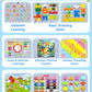 Gojmzo Busy Board Montessori Toys For 1 2 3 4 Year Old Boy Girl Birthday Gifts, Busy Book Sensory Toys For Toddlers 1-3, Toddler Toys Age 1-2, 2-4, Learning Educational Toy Travel Activities
