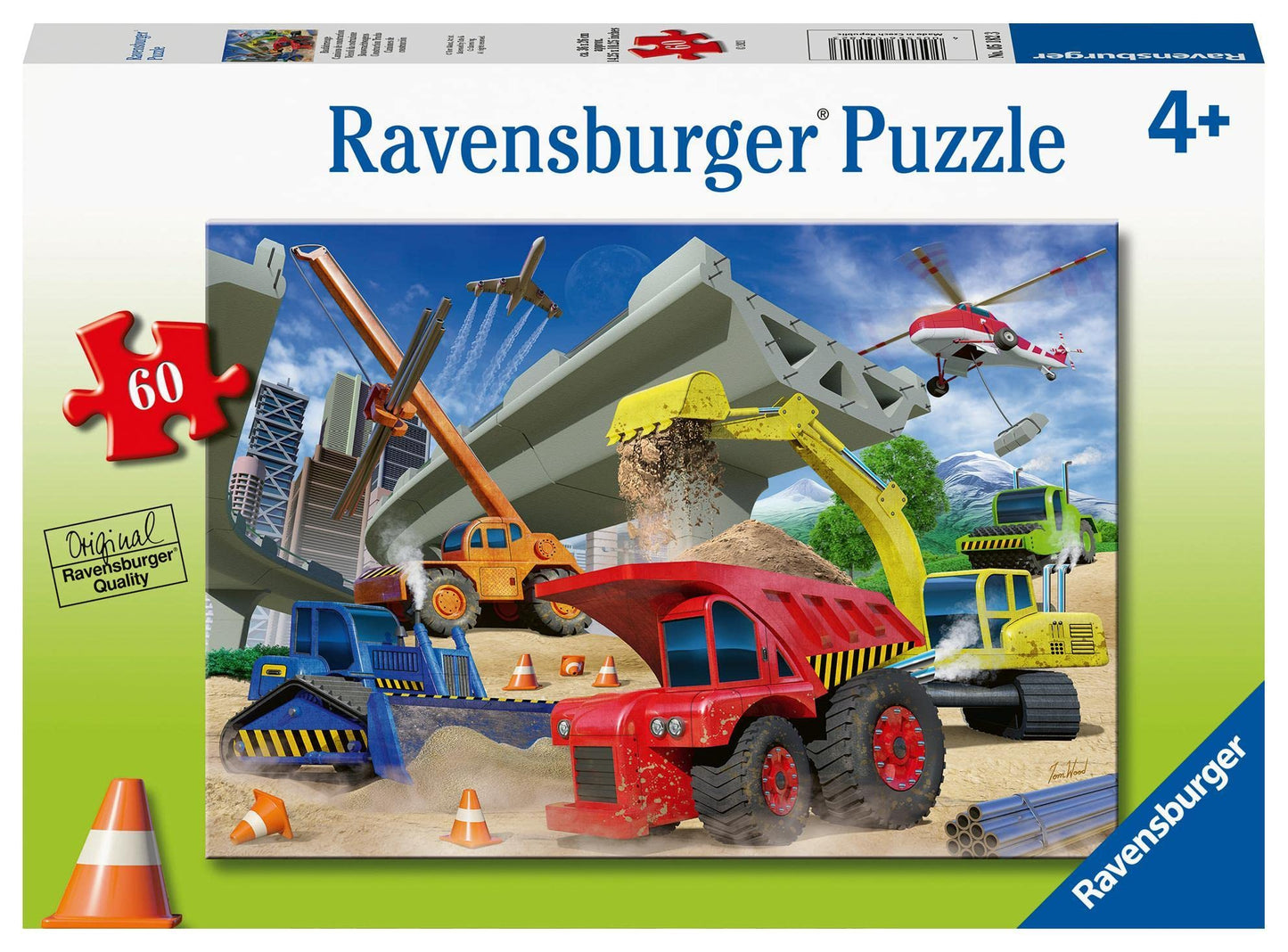Ravensburger Construction Trucks 60 Piece Jigsaw Puzzle for Kids - 05182 - Every Piece is Unique  Pieces Fit Together Perfectly