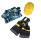 Construction Worker With Hard Hat Teddy Bear Clothes Fits Most 14'-18' Build-A-Bear And Make Your Own Stuffed Animals