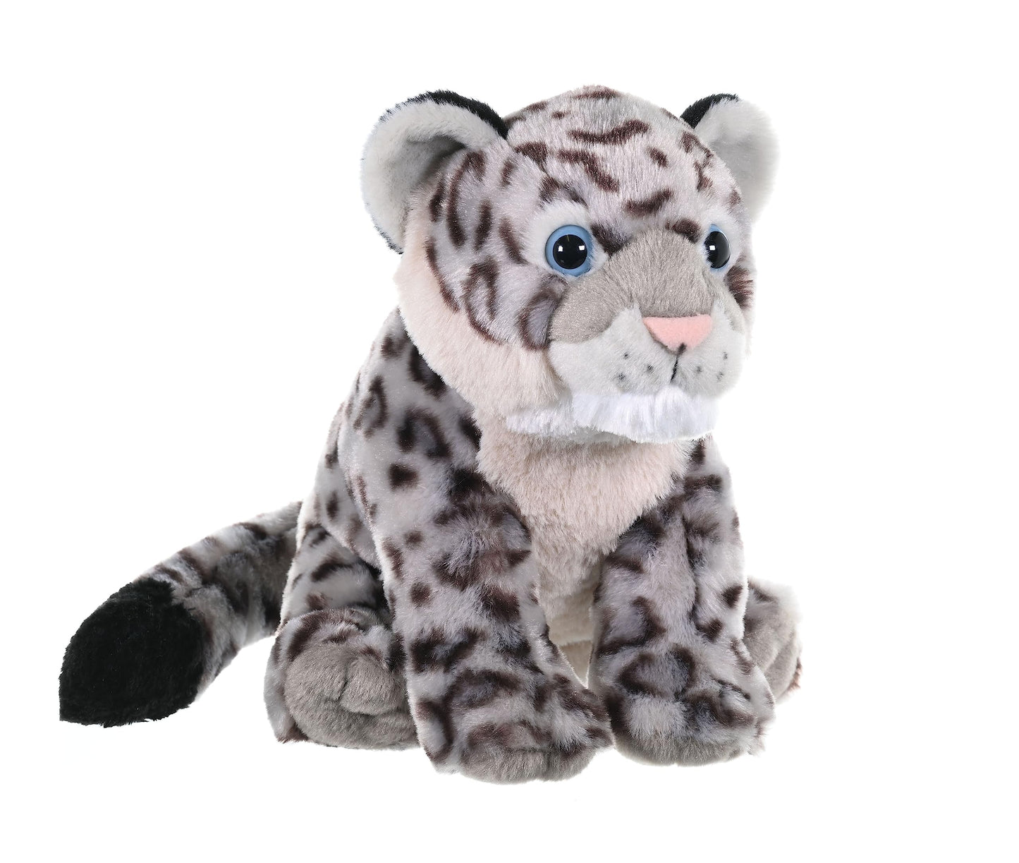 WILD REPUBLIC Snow Leopard Plush Toy, 12" Stuffed Animal, Multi-Color, Made from Recycled Materials
