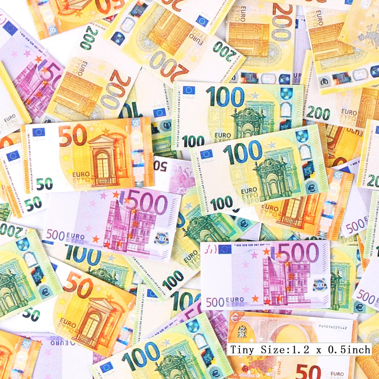 400 Pieces Dollhouse Miniatures Scene Model Mini Euros Play Prop 1:12 Dollhouse Accessories, 4 Styles
