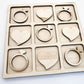 Wedding Themed Tic Tac Toe Board Game, 5X5 Inches Unfinished Wood Diy Painting Craft Kit For Kids With Wooden Avtrboutique Valen