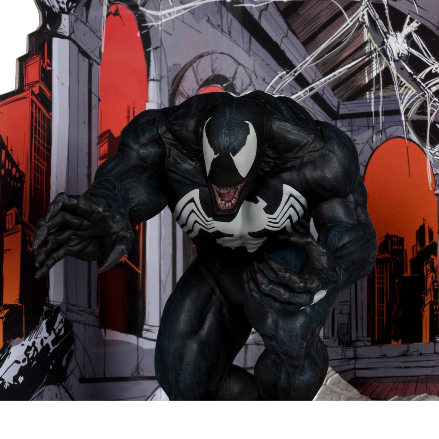 Mcfarlane Toys - Marvel Venom 1:10Th Scale Collectible With Scene (The Amazing Spider-Man #316)