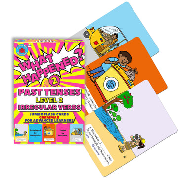 Action Words Past Tenses Advanced | Irregular Past Tense | Deck Of 30 Cards | Interactive